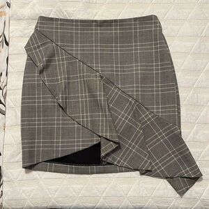 H&M Plaid Pencil Skirt with Ruffle